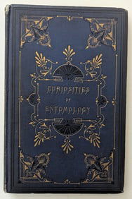Antique Book Curiosities Of ENTOMOLOGY with Colored Illustrations