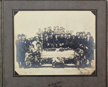Vintage Original Photo Post Mortem Coffin Funeral