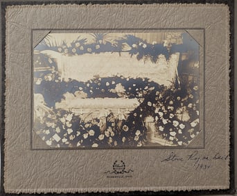 Vintage Original Photo Post Mortem Coffin Funeral Man