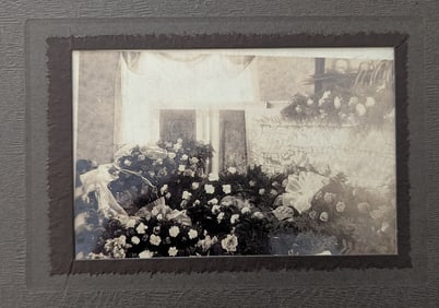Vintage Original Photo Post Mortem Coffin Funeral Man