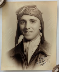 WWII Army Air Force Flying  Pilot Signed Photo 10" x 8"