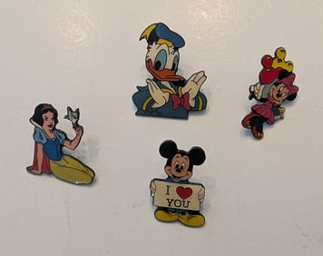 Wonderful Set 4 Germany Pins Walt Disney Mickey Characters