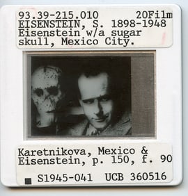 Vintage Art Quality Slide Photograph EISENSTEIN w/a Sugar Skull
