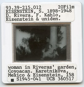 Vintage Art Quality Slide Photograph EISENSTEIN Diego Rivera and Frida Kahlo