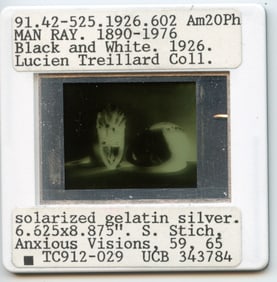 Vintage Art Quality Slide Photograph MAN RAY Black and White