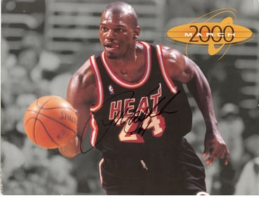 Signed Print Calendar Basketball JAMAL MASHBURN Autograph