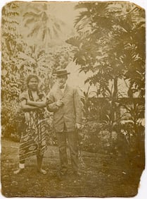 Antique Cabinet Photo Honolulu Hawaii  Natives 1900s