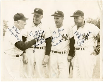 Original Baseball Photo YANKEES by DONG WINGFIELD Autographed
