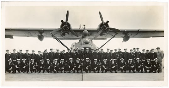Original Vintage Photo The Black Cat Squadron 5" x 10"