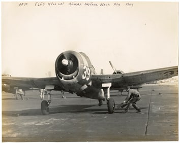 Original Vintage Photo 1945 Aircraft Daytona Beach 7" x 9"