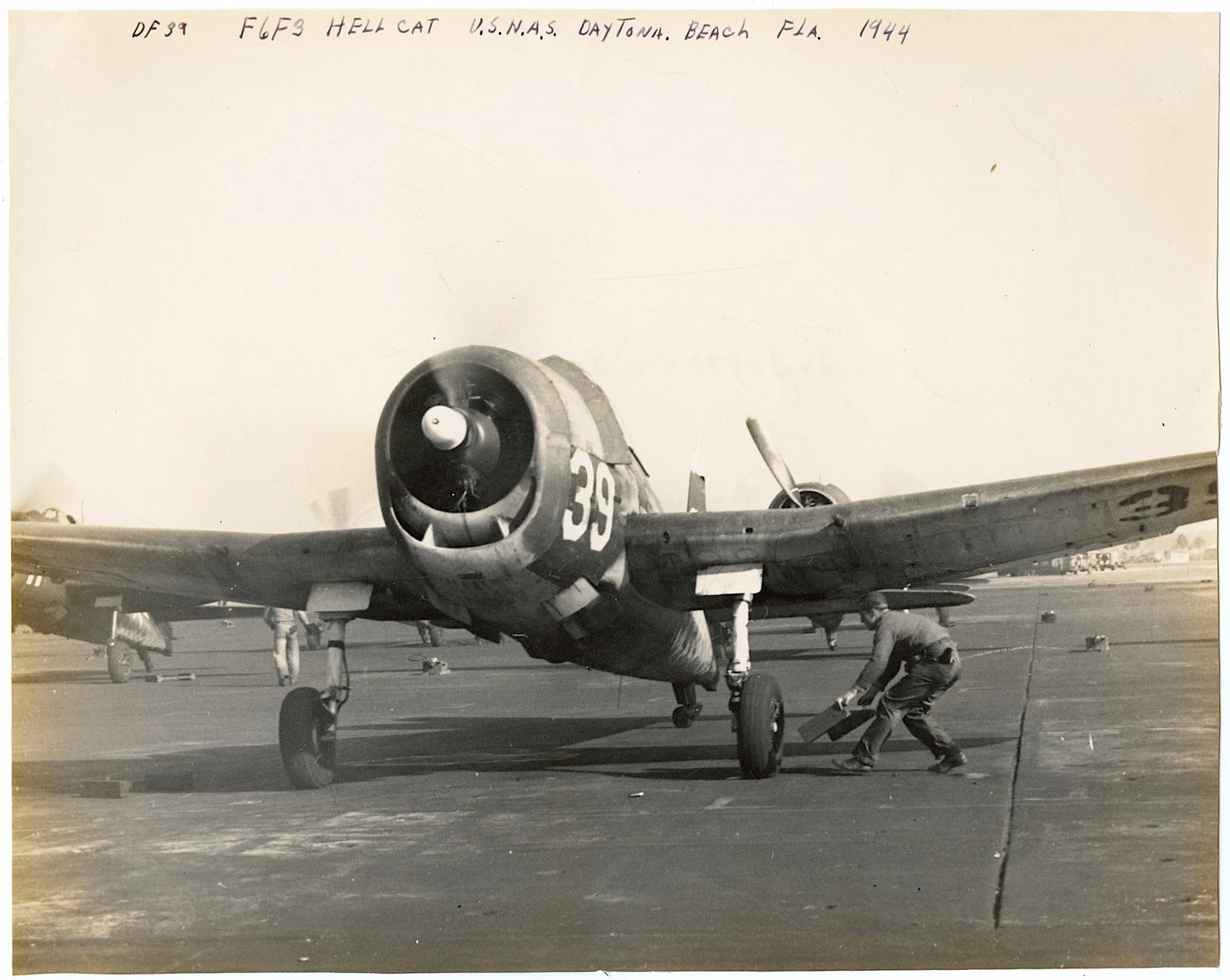Original Vintage Photo 1945 Aircraft Daytona Beach 7" x 9": The provenance of this lot is from a quality collector PBC. Please see all the included images to read all related information. We have included quality scans to show it's actual condition. This lot i