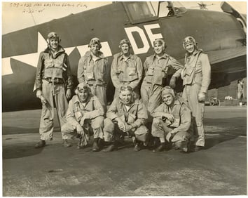 Original Vintage Photo 1945 Aircraft Daytona Beach 7" x 9"