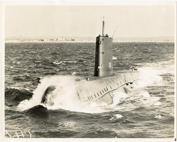 Vintage Original Photo USS Nuclear Submarine 10" x 8"