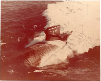 Vintage Original Photo USS Nuclear Submarine 10" x 8"