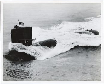 Vintage Original Photo USS Nuclear Submarine 10" x 8"