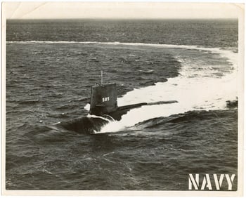 Vintage Original Photo USS Nuclear Submarine 10" x 8"