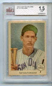 1959 Fleer Ted Williams #6 Ted Turns Professional Pro HOF SD Padres BVG 1.5
