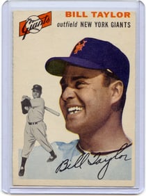 1954 Topps Bill Taylor #74 Giants Baseball Card