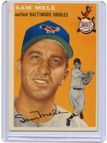 SAM MELE 1954 TOPPS baseball card #240 ORIOLES