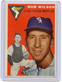 Bob Wilson Signed Auto 1954 Topps #58 Baseball Card