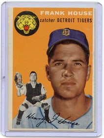 1954 Topps #163 Frank House Detroit Tigers Baseball Card