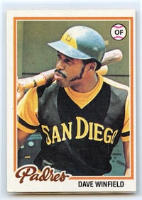 1978 Topps - #530 Dave Winfield - San Diego Padres Baseball