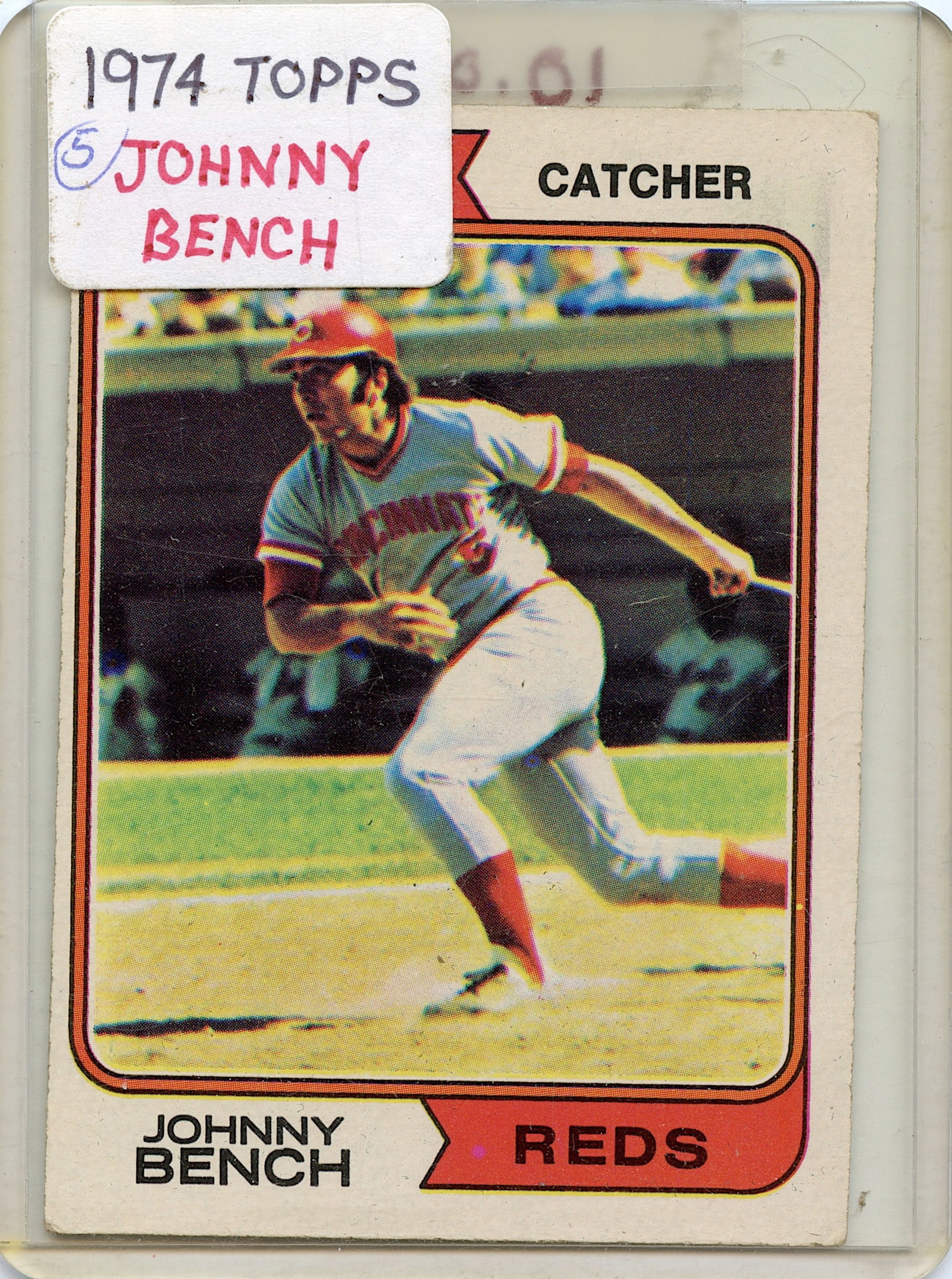 1974 TOPPS #10 JOHNNY BENCH CINCINNATI REDS BASEBALL CARD (1 of 2)