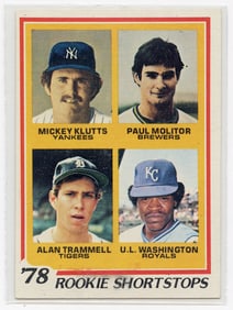 1978 Topps Baseball #707 '78 Rookie Shortstops Paul Molitor /Alan Trammell