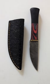 Handcrafted Heirloom  Damaskus Steel Knife  7.5" Long