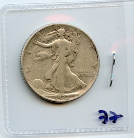 Currency Collectors 1937 Liberty Walking Silver Half Dollar