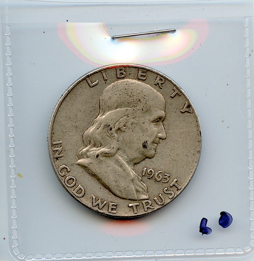 Currency Collectors 1963 Franklin Half Silver Dollar Coin (1 of 2)