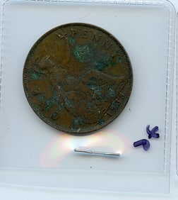 1935 UK GREAT BRITAIN ONE 1 PENNY KING GEORGE V WORLD COIN