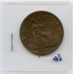 Currency Collectors United Kingdom 1 penny, 1881