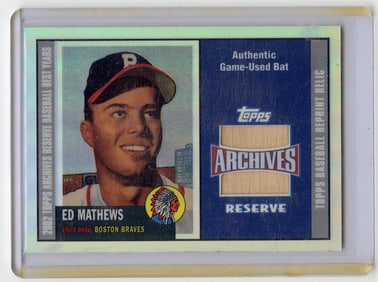 2002 Topps Edwin Lee Mathews Game Used Bath #37