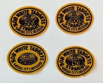 Vintage Set 4 Patches BOB WHITE TARGETS Kansas City, Missouri
