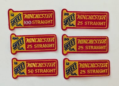 Vintage Set 6 Patches WINCHESTER Skeet, GA