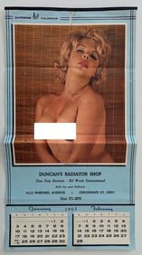 Vintage 1965 Pin Up Advertising Calendar