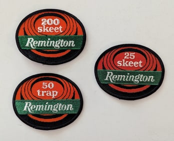 Vintage Set 3  Patches REMINGTON Trap & Skeet