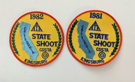 Vintage Set 2 Patches ATA State Shoot, Kingsburg, California 1981/82