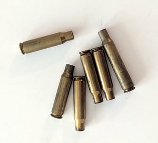 Vintage  Set 6 Empty Shells .308 WINCHESTER