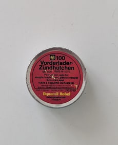 VINTAGE 1930S GERMANY VORDERLADER PERCUSSION RIFLE CAPS EMPTY TIN