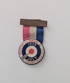 1939 Rare Archery Shooting Medal Pin Badge Ribbon