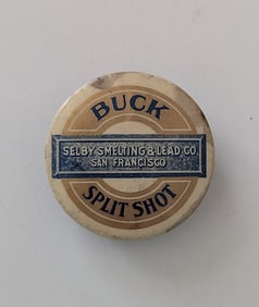 Rare SELBY Split Shot Split Shot Celluloid Tin