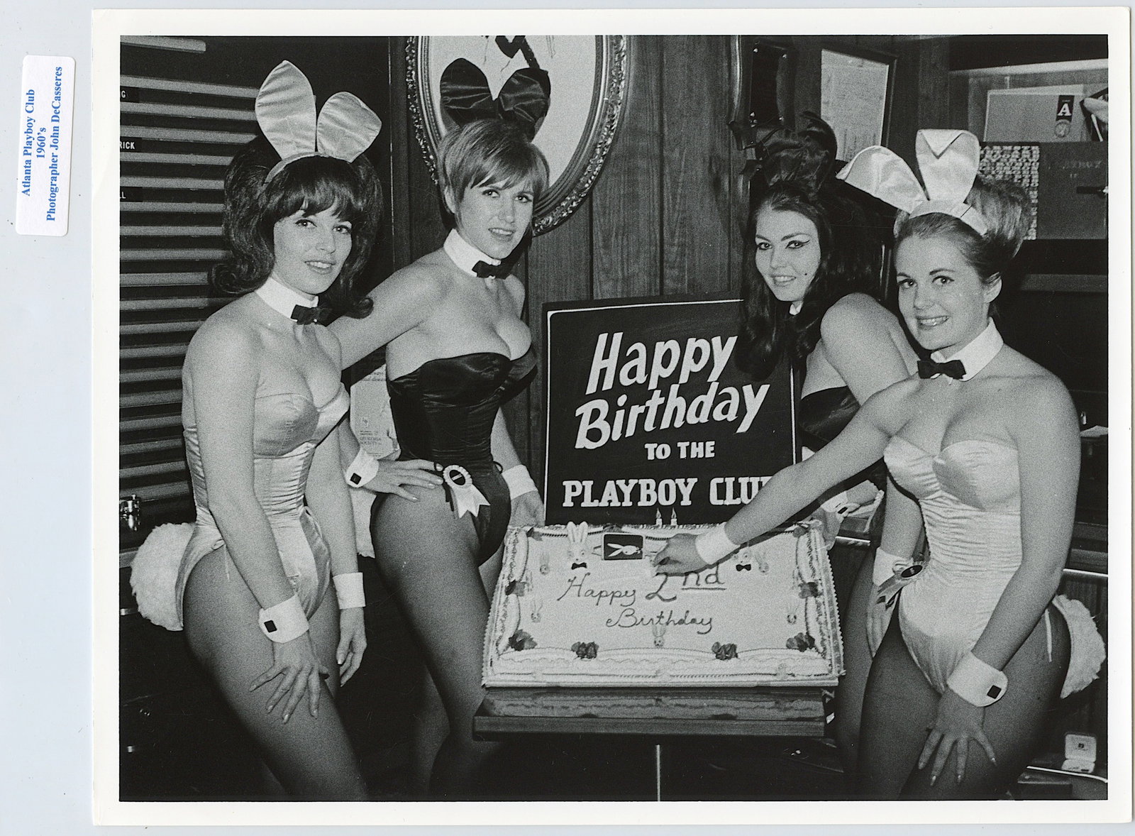 Original Vintage Photo 10" x 8" Atlanta Playboy Club, 1960s by DeCasseres: The provenance of this lot is from a quality collector in LA, California. We have included a quality scan to show it's actual condition.. This lot is located in Boca Raton, Fl and its shipment will be