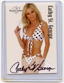 Autographed Rare Tradecard Pin Up Female CATHY  St. GEORGE