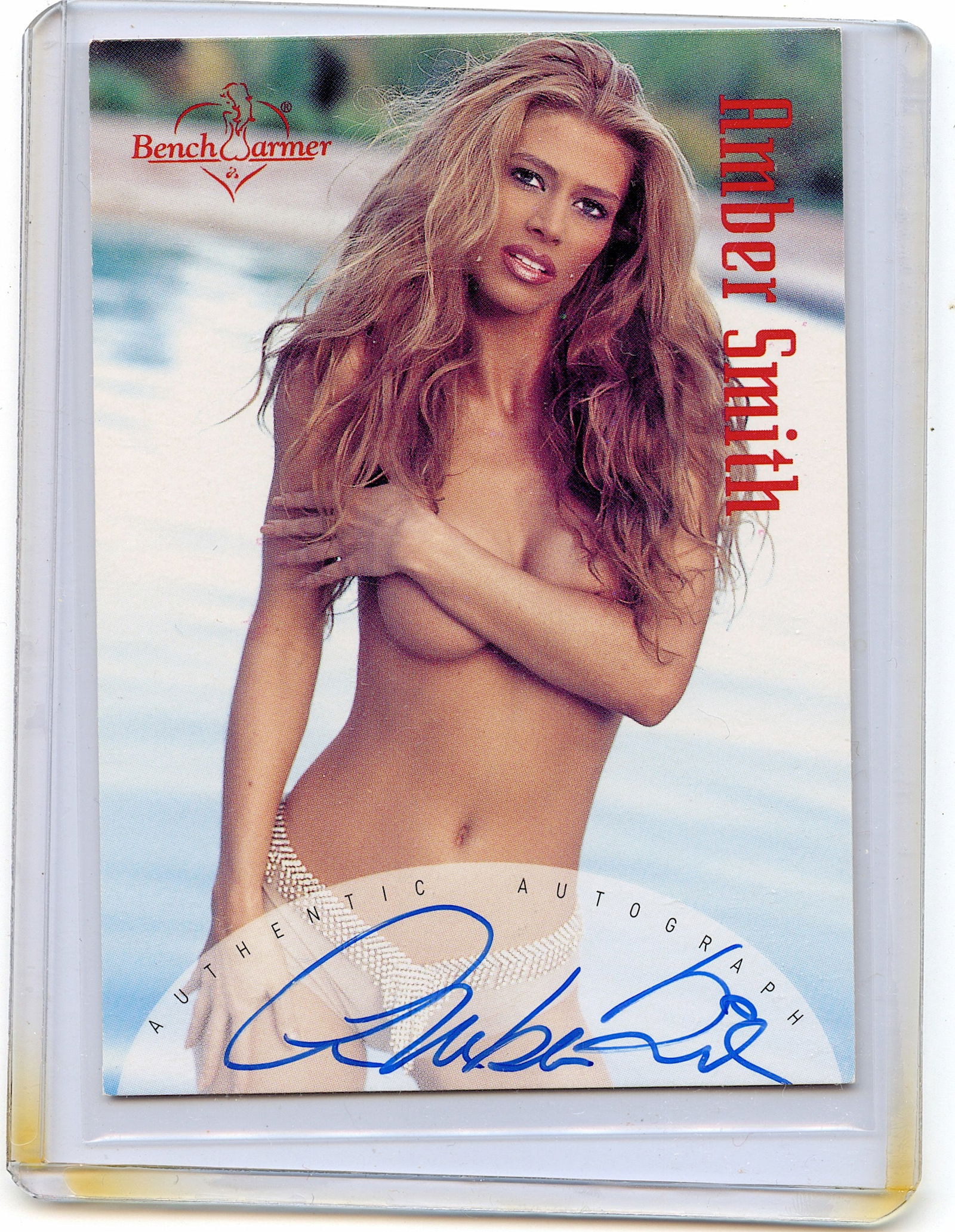 Autographed Rare Tradecard Pin Up Female AMBER SMITH: The provenance of this lot is from a quality collector in LA, California. We have included a quality scan to show it's actual condition.. This lot is located in Boca Raton, Fl and its shipment will be
