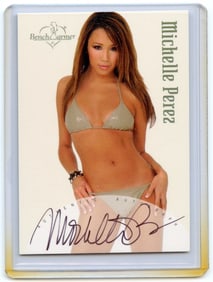 Autographed Rare Tradecard Pin Up Female MICHELLE PEREZ