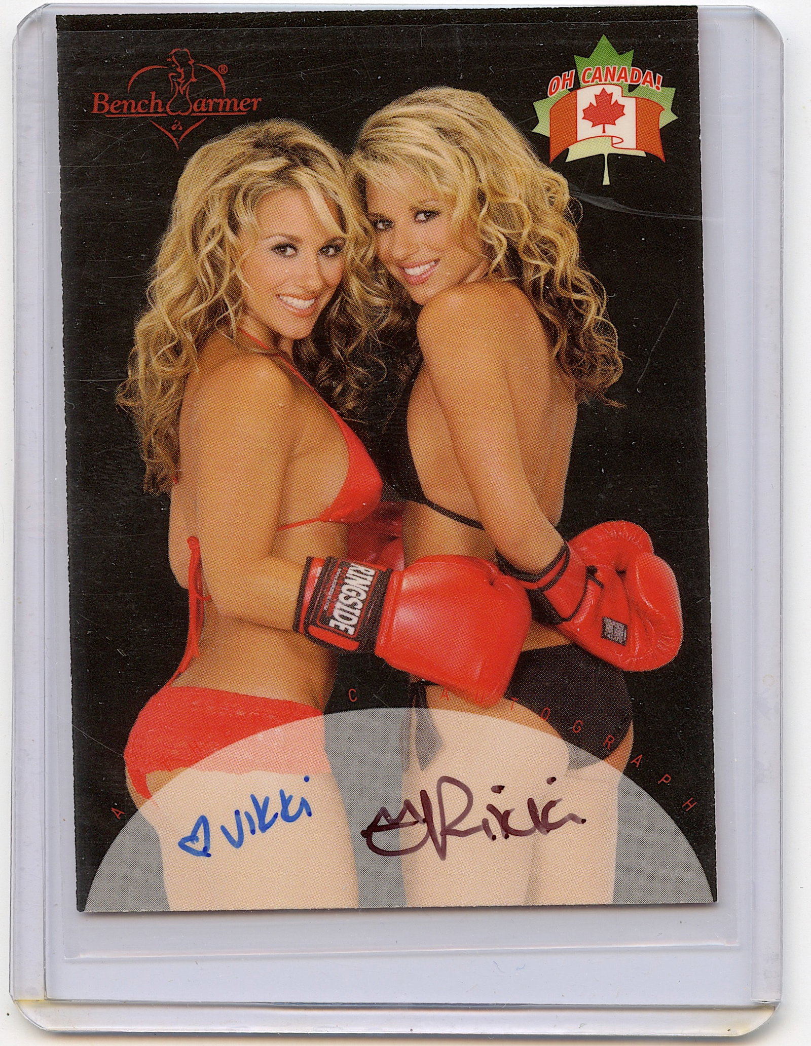Autographed Rare Tradecard Pin Up Female THE IKKI TWINS: The provenance of this lot is from a quality collector in LA, California. We have included a quality scan to show it's actual condition.. This lot is located in Boca Raton, Fl and its shipment will be