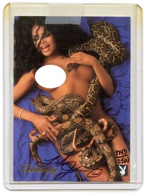 Autographed Rare Tradecard Pin Up Female LA TOYA JACKSON