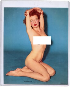 Vintage 1950s Lithograph Marilyn Monroe  American Pin Up USA 10" x 8"